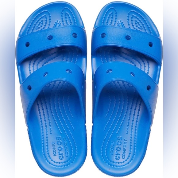 CROCS Vibrant Blue Slide Sandals - Picture 5 of 9